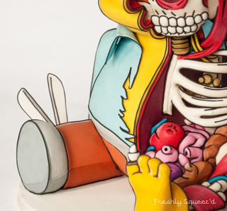 Illustration for article titled This Cross Section of Ralph Wiggum isn't a drawing, it's a Cake